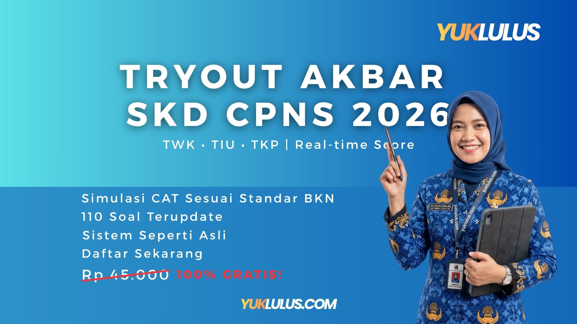Tryout Akbar SKD CPNS Gratis – Batch 1